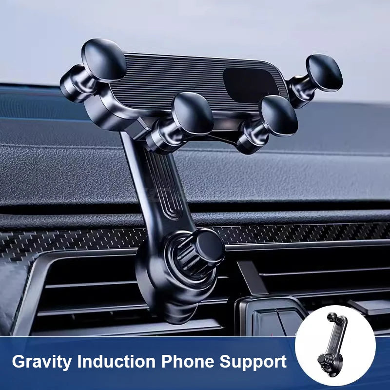 SEAMETAL Gravity Car Phone Holder Air Vent Telescopic Car Phone Mount