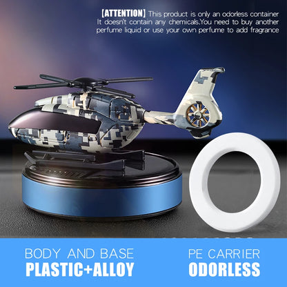Unscented DIY Perfume helicopter solar car air fresheners rotating