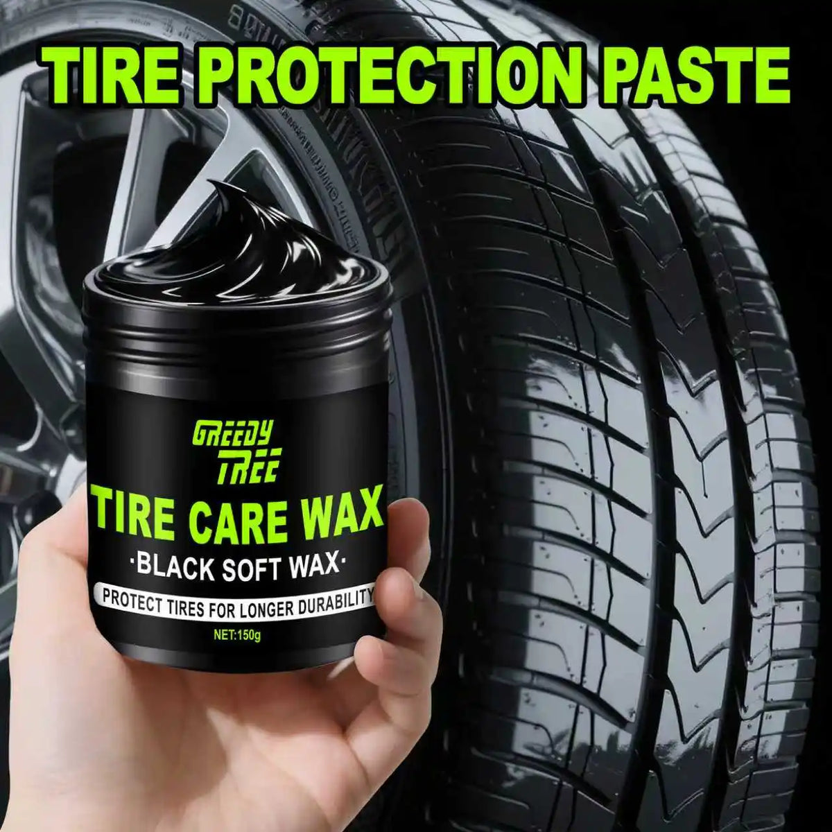 Tire Shine Spray and Dressing – High Gloss Black Tire Polish with UV