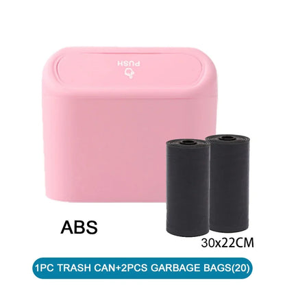 Car Trash Can (with Lid) Contains 60 (300) Garbage Bags, Small Car Trash