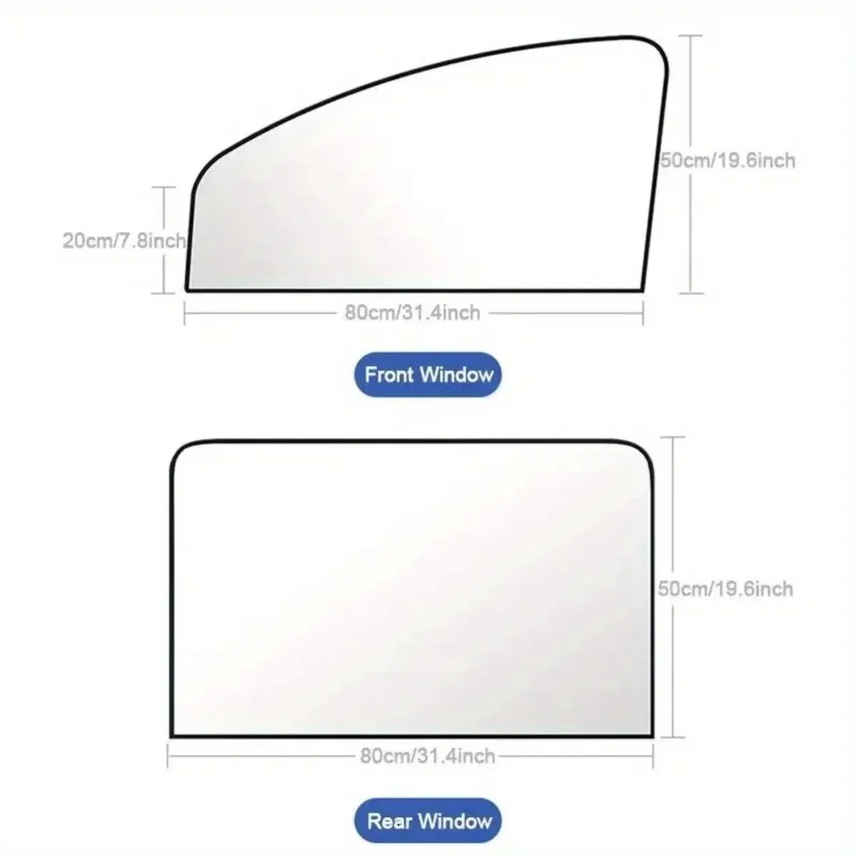 Magnetic Window Shades 2pcs Set for Cars Heat Reduction Privacy Protection