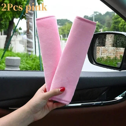1/2/4pcs Car Seat Belt Shoulder Pad Cover Comfort Protector For Adults