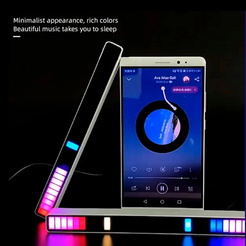 RGB LED Strip Light Music Sound Control Pickup Rhythm Ambient Lamp