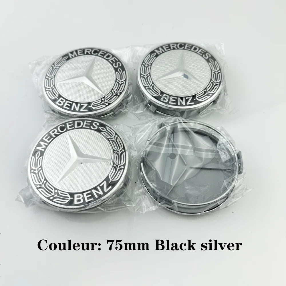 Emblem Logo Car Wheel Center Cap 4Pcs75mm Hub Cover Badge For Mercedes Benz