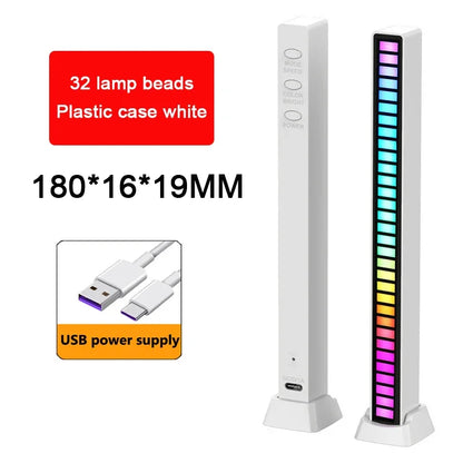 RGB LED Strip Light Music Sound Control Pickup Rhythm Ambient Lamp