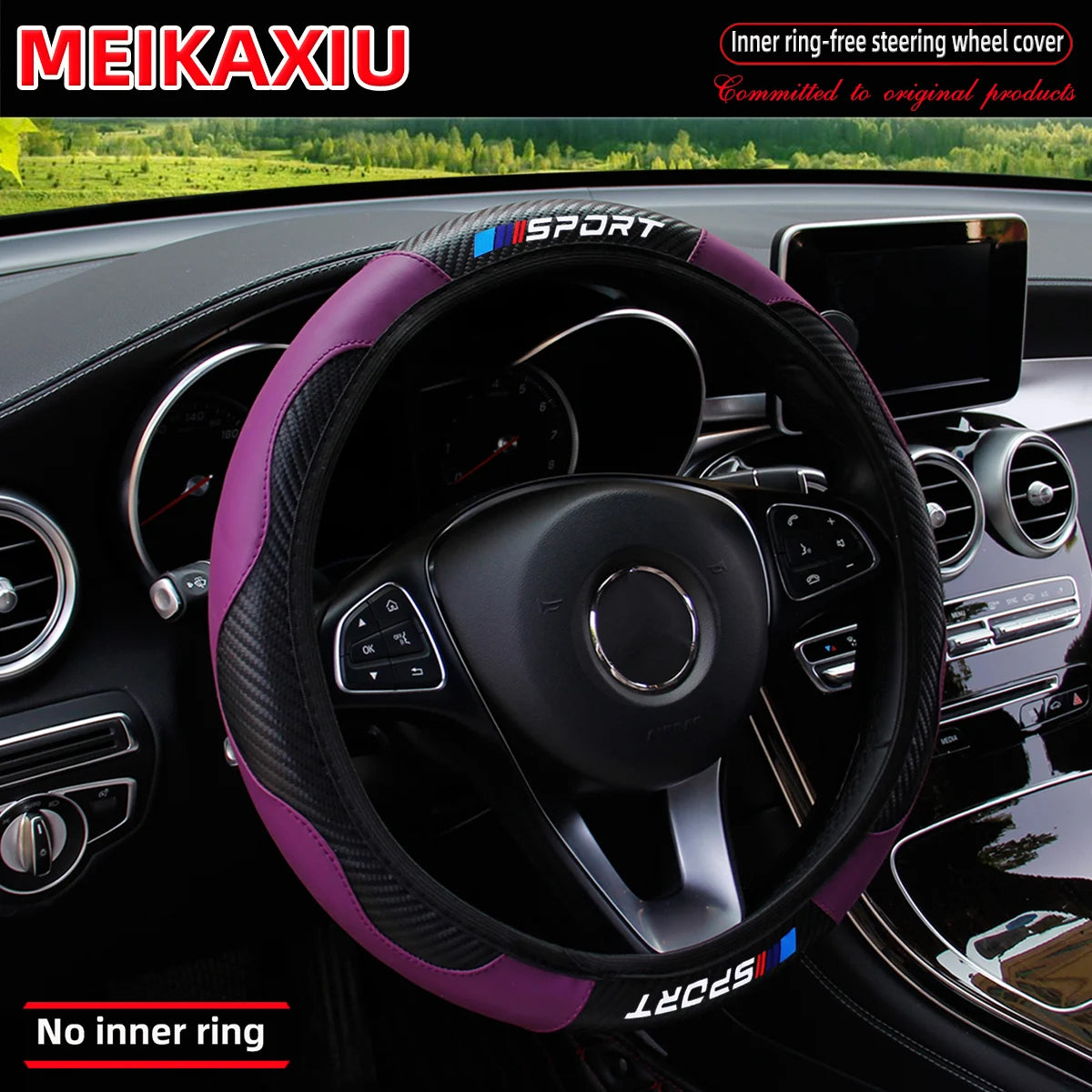 All-Season SPORT Carbon Fiber Steering Wheel Cover (without inner ring) is