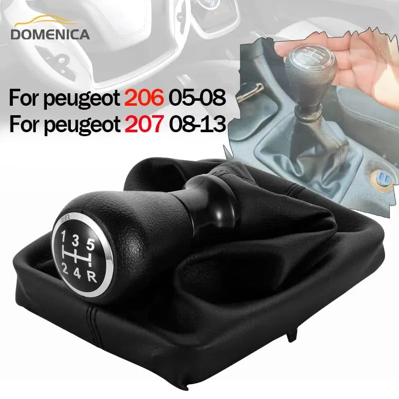 5 Speed Gear Shift Knob Shifter Lever Handball Stick Gaiter Boot Cover For