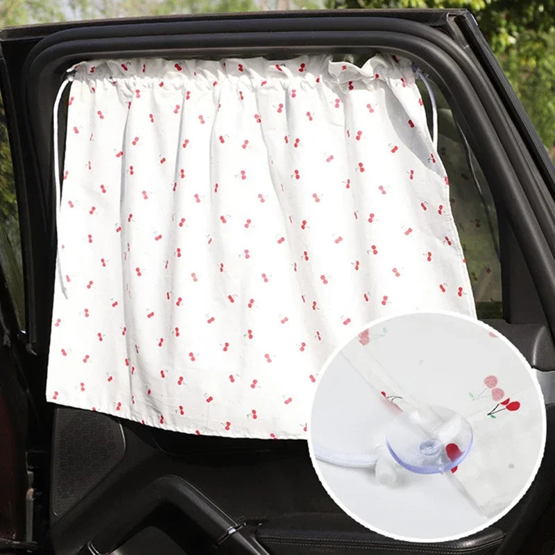 Suction Cup Curtain In The Car Window Sunshade Cover Cartoon Side Window
