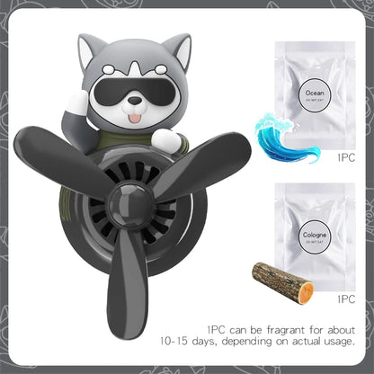 Rotating pilot bear ornaments outlet car air freshener vent clip perfume
