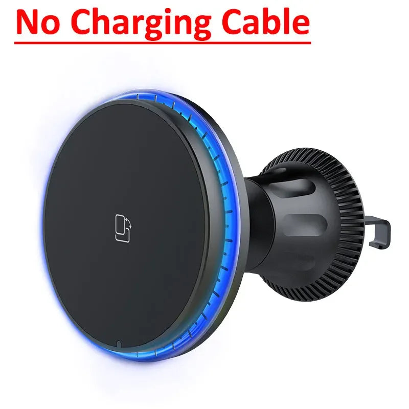 LED/RGB Magnetic Car Wireless Charger For iPhone 12 13 14 15 Pro Max
