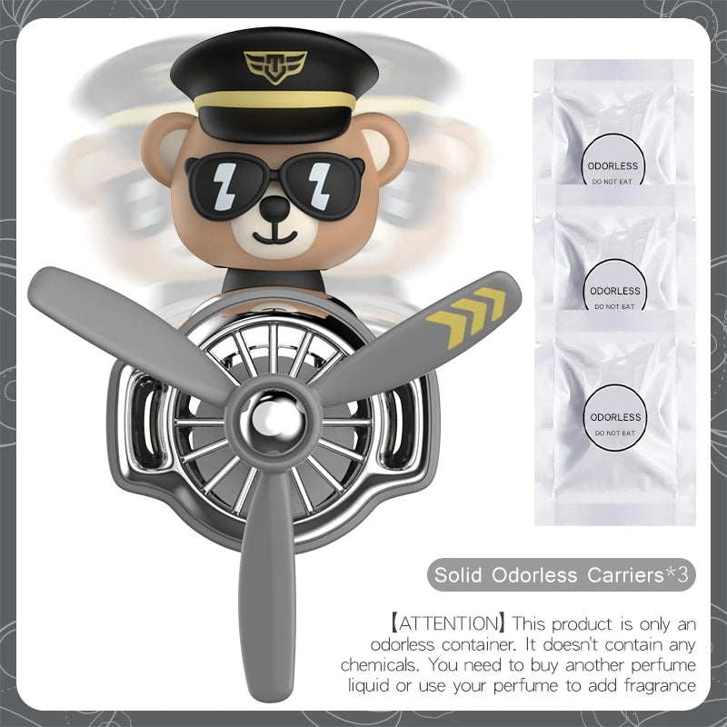 DIY perfume Odorless ornament plane pilot bear car air fresheners
