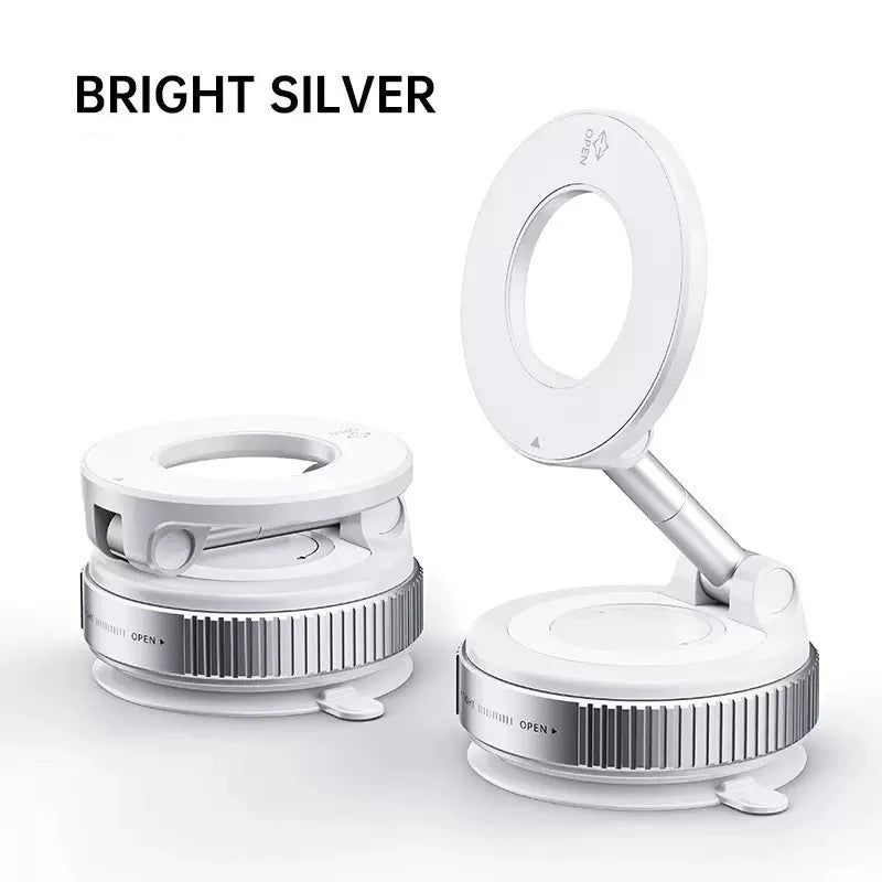 Foldable Vacuum Magnetic Car Phone Holder 360° Rotation Strong Magnet