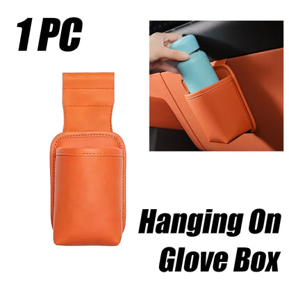 SEAMETAL Car Door Cup Holder Organizer Leather Waterproof Drink Holder