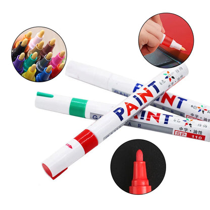 1pcs White Waterproof Cars Wheel Tire Oily Mark Pen Auto Rubber Tyre Paint