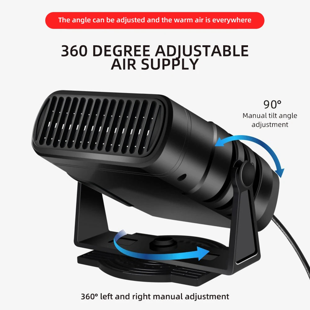 2 IN 1 Car Cooling & Heater Fan 12V 120W 24V 200W Auto Windshield Anti-Fog
