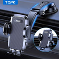 TOPK Car Phone Holder Mount 2-In-1 Handsfree Stand Dashboard Air Vent