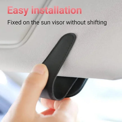 Car Glasses Case Sunglasses Clip Card Ticket Holder Stand Fastener Pen