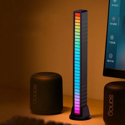 RGB LED Strip Light Music Sound Control Pickup Rhythm Ambient Lamp