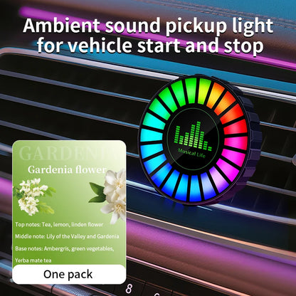 Car USB 5V Interior Air Outlet Aromatherapy Round Pickup Lamp RGB Colorful