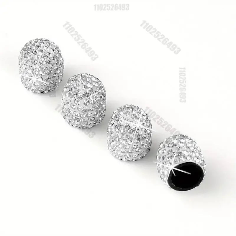 Diamond Crystal Motorcycle Car Tire Valve Caps 4/2pcs Shining Dust-proof