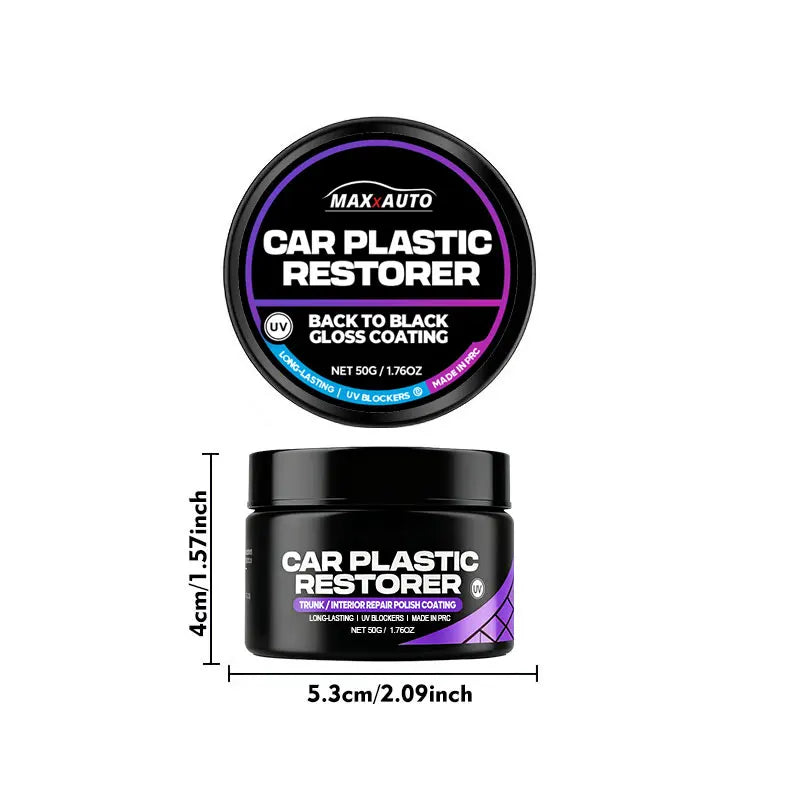 Car Plastic & Leather Restoring Wax with Gloss Finish