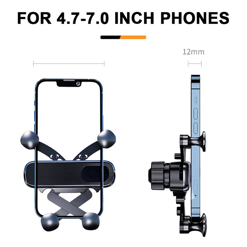SEAMETAL Gravity Car Phone Holder Air Vent Telescopic Car Phone Mount