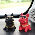 Wear-resistant Bulldog Car Ornaments Feel Comfortable Resin Material Car