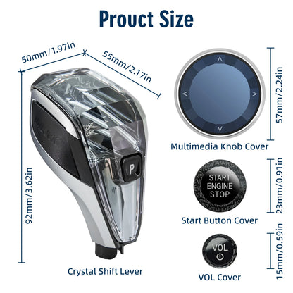 4pcs/Set Crystal Gear Shift Knob Lever For BMW G20 G21 IX3 G08 X3 G01 X6