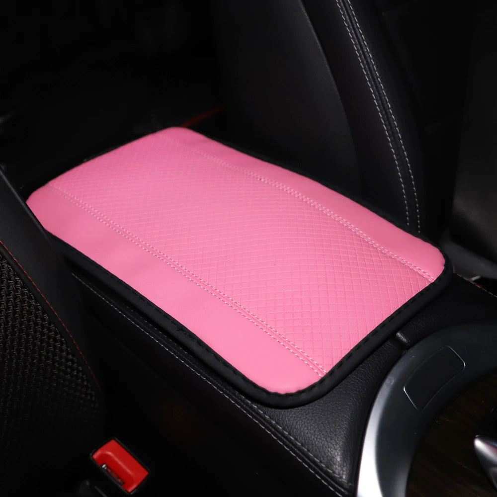 1 PU Comfortable Embossed Waterproof Anti-fouling Car Armrest Cushion