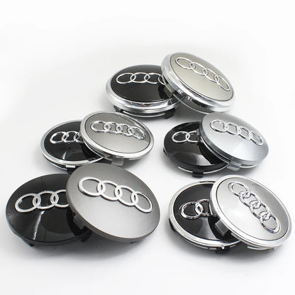 4PCS 60mm 61mm 68mm 69mm 77mm Car Wheel Center Cap Hub Cover Badge For Audi