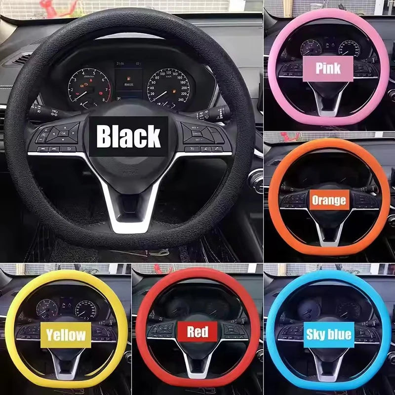 Car Steering Wheel Cover Anti-slip Protective Cover Soft And Odorless
