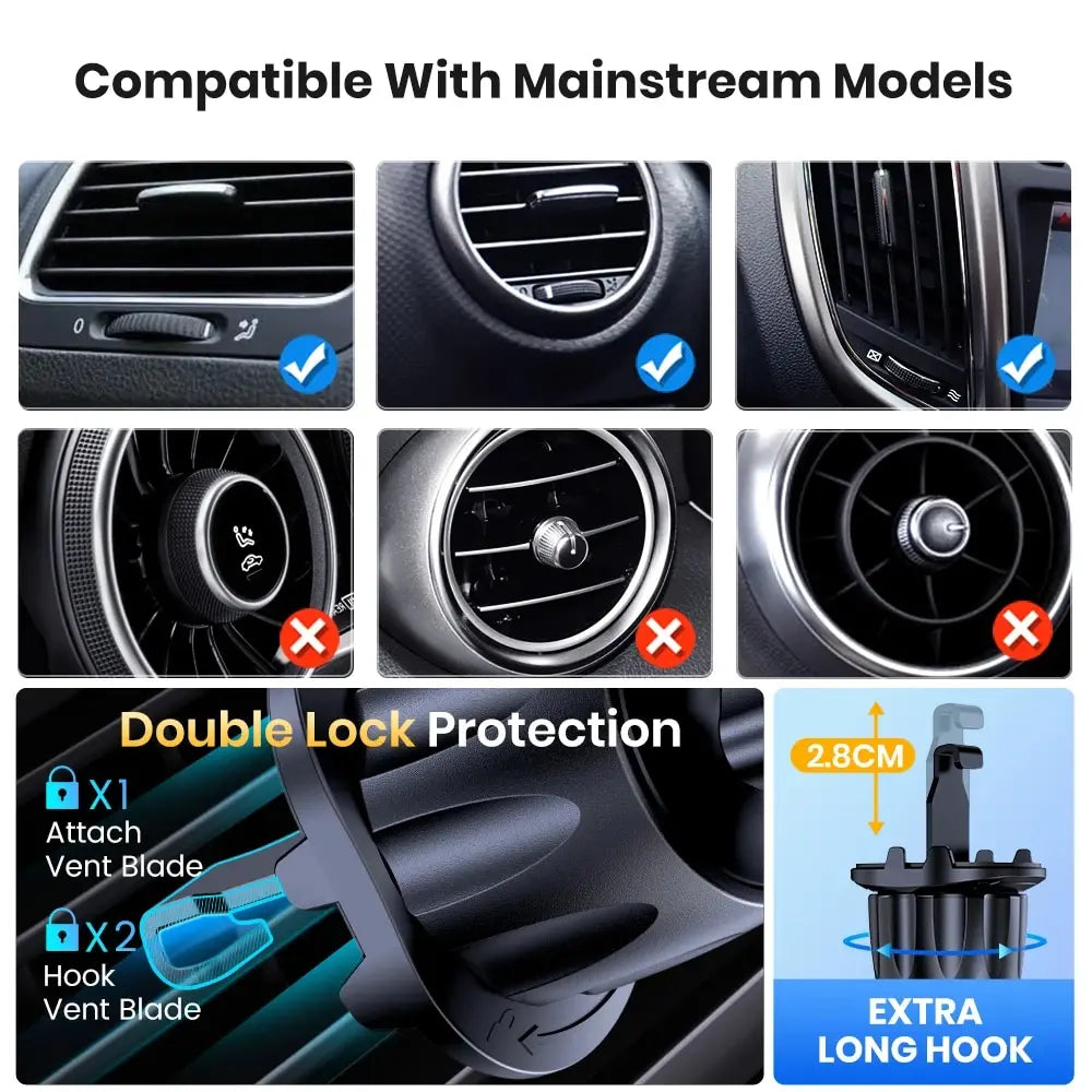 TOPK Magnetic Car Phone Holder, N52 Strong Magnetic Phone Mount for Car Air