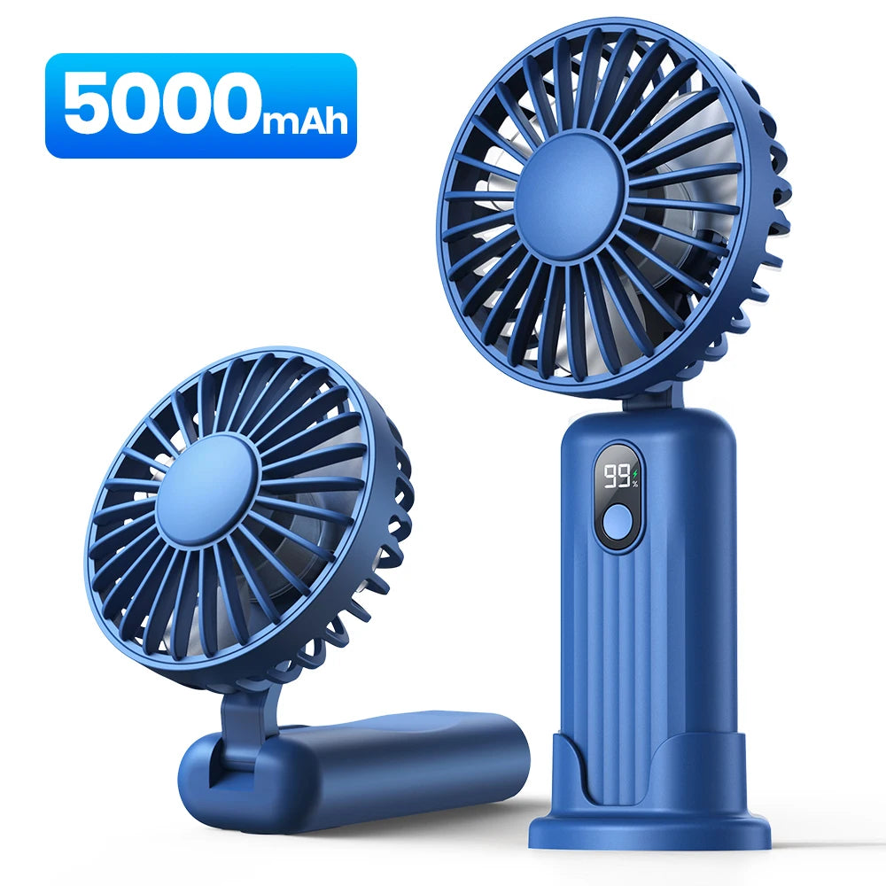 TOPK 5000mah Rechargeable Mini Desk Fan