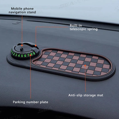 2 in 1 Dashboard Anti Slip Mat with Phone Mount 360-Degree Rotation Car
