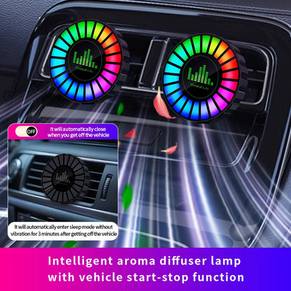 Car USB 5V Interior Air Outlet Aromatherapy Round Pickup Lamp RGB Colorful