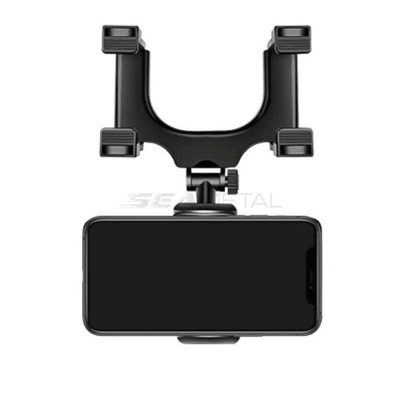 SEAMETAL Rearview Mirror Phone Holder for Car Free Rotation Adjustment