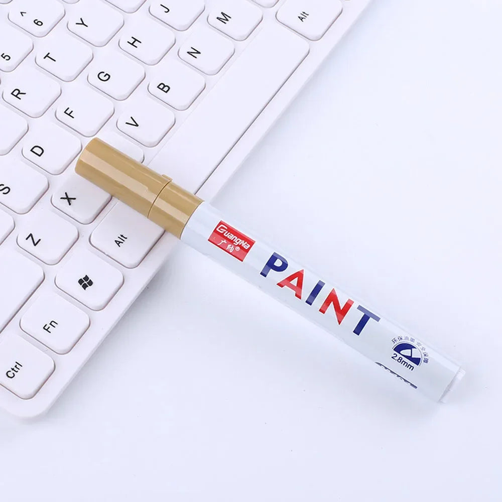 Car Paint Pen Waterproof Car Wheel Tire Oily Painting Mark Pen Auto Rubber