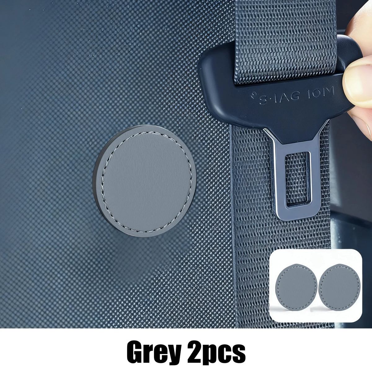 Magnetic Car Seat Belt Holder PU Leather SeatBelt Non-slip Spacing Limiter