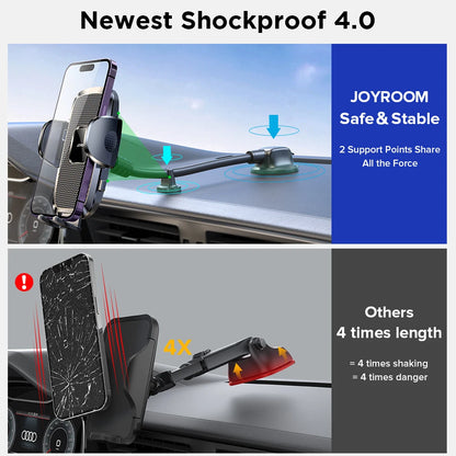 JOYROOM 360° Long Arm Car Phone Holder Air Vent GPS Stand Rotating