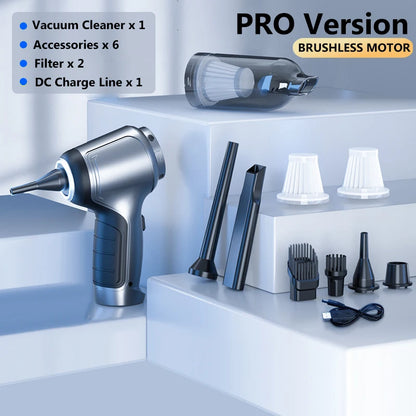 Rechargeable Wireless Handheld Car Vacuum Cleaner Strong Suction Wet Dry