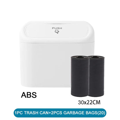 Car Trash Can (with Lid) Contains 60 (300) Garbage Bags, Small Car Trash