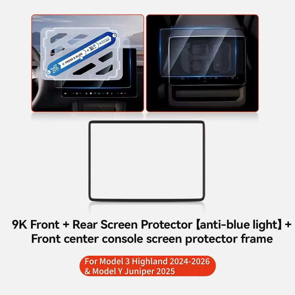 YZ Tempered Glass Film Protector For Tesla Model 3/Y/YL Highland Juniper