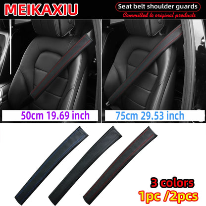 Long-style car shoulder guard cover made of PU leather with checkered