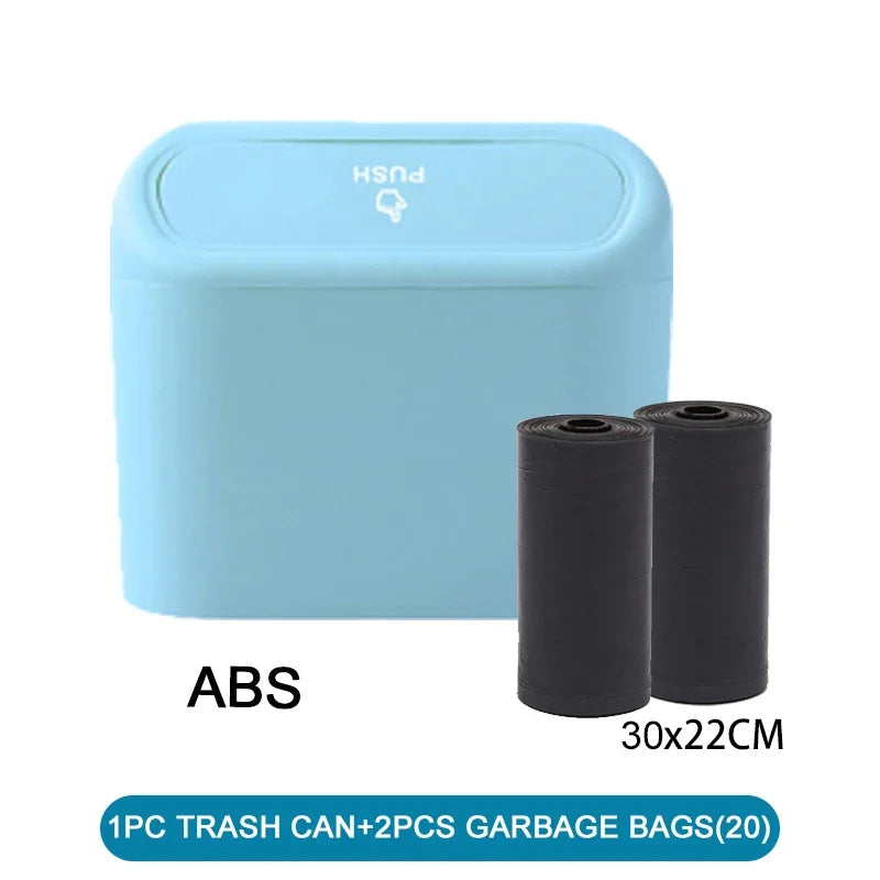 Car Trash Can (with Lid) Contains 60 (300) Garbage Bags, Small Car Trash