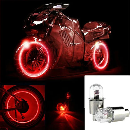 2-8Pcs Tire Valve Cap Lights Durable Tire Lights For Car Air Valve Caps