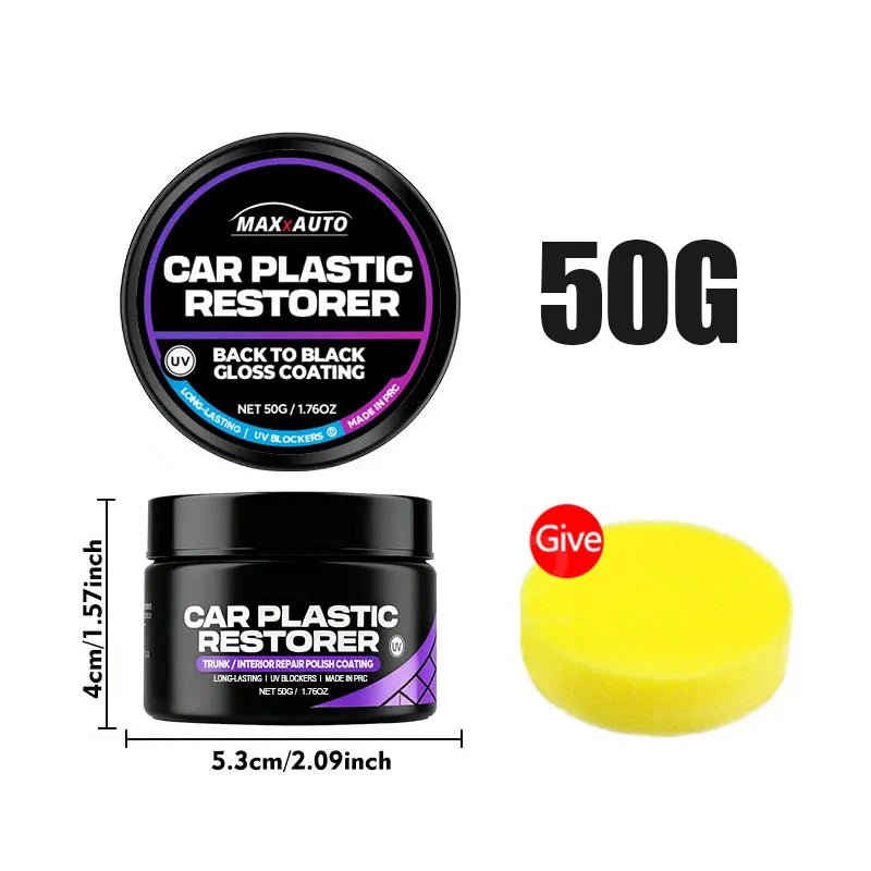 Car Plastic & Leather Restoring Wax with Gloss Finish