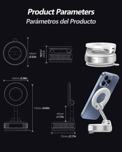 Magnetic Suction Cup 360° Car Phone Holder