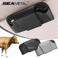 SEAMETAL Cowhide Sun Visor Glasses Holder Leather Wear-Resistant Sunglasses
