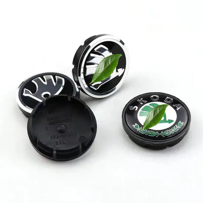 4Pcs 56mm 60mm Car Wheel Center Hub Caps Badge Rim Cover Emblem For Skoda