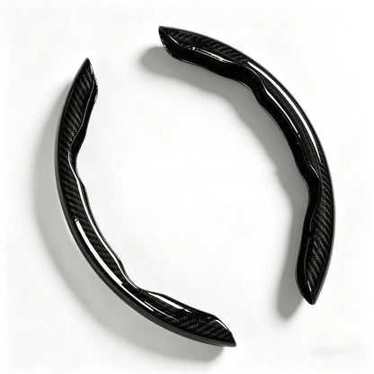 Car Carbon Fiber Pattern Car Steering Wheel Cover Non-slip Card Cover Auto